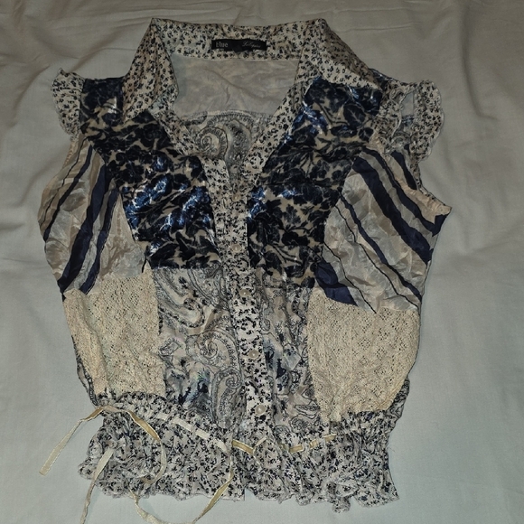 Blue Life Multicolor Ruffle Blouse - Picture 7 of 7